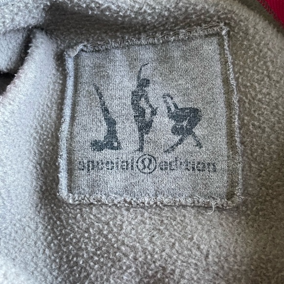 Women’s Special Limited Edition Scuba Hoodie with Raw Edge Trim pink gray size 8 - Picture 3 of 8